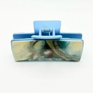 Blue and Gold Hair Claw Clip